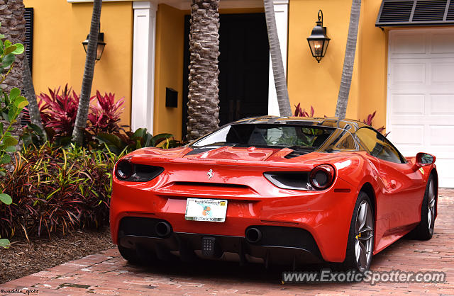 Ferrari 488 GTB spotted in Fort Lauderdale, Florida