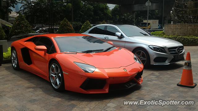Lamborghini Aventador spotted in Jakarta, Indonesia