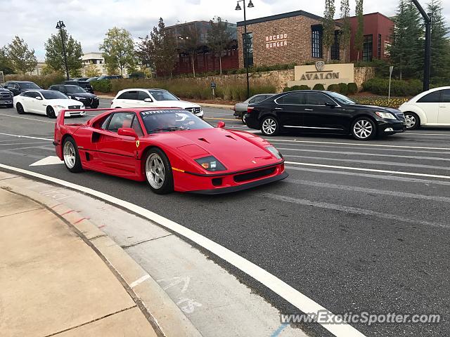 Ferrari F40 spotted in Avalon, Georgia