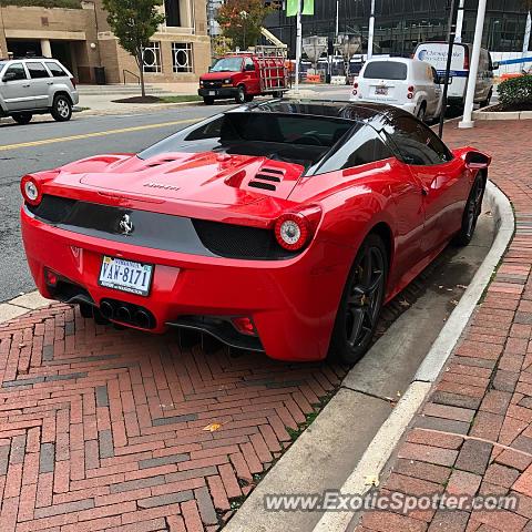 Ferrari 458 Italia spotted in Reston, Virginia