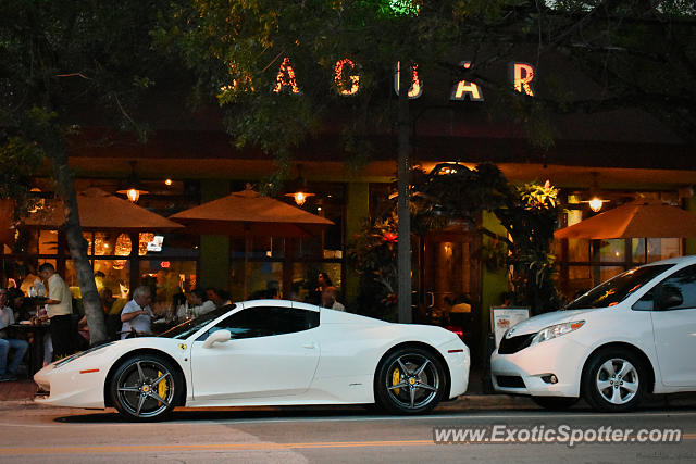 Ferrari 458 Italia spotted in Coconut Grove, Florida
