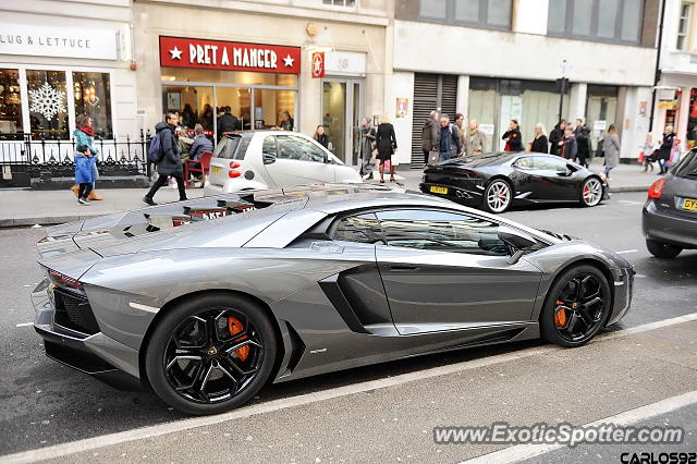 Lamborghini Aventador spotted in London, United Kingdom