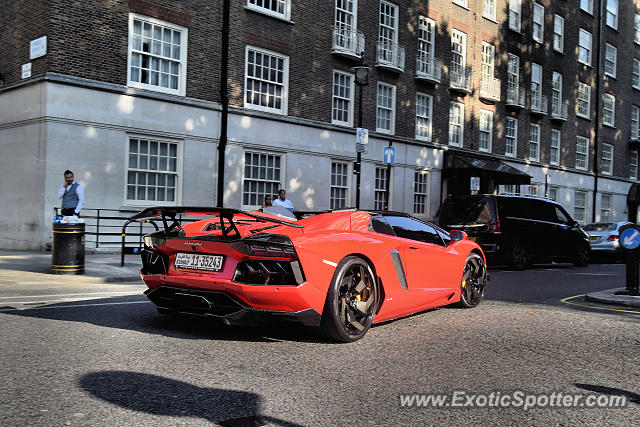 Lamborghini Aventador spotted in London, United Kingdom
