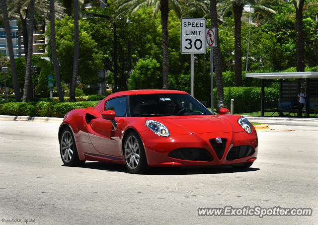 Alfa Romeo 4C spotted in Bal Harbour, Florida