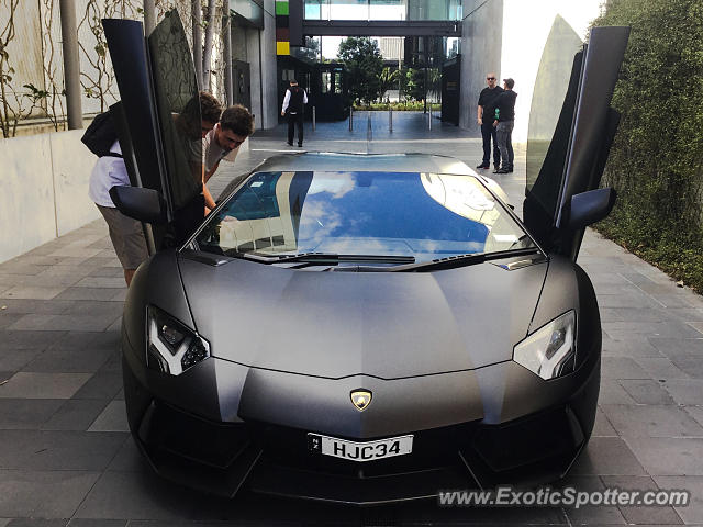 Lamborghini Aventador spotted in Auckland, New Zealand