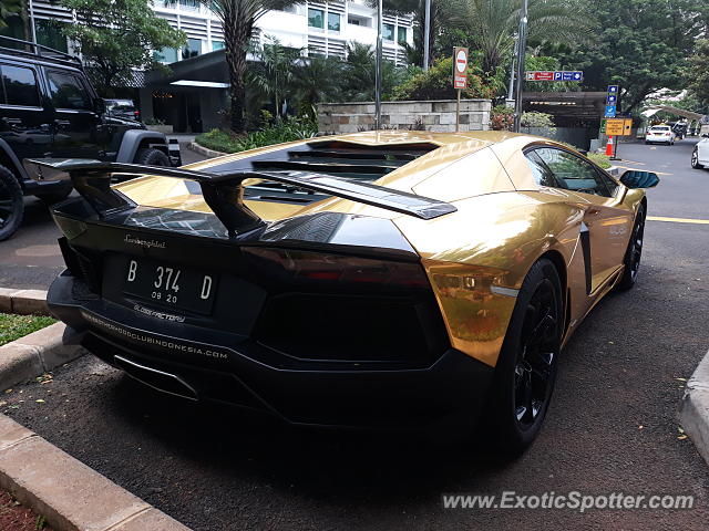 Lamborghini Aventador spotted in Jakarta, Indonesia