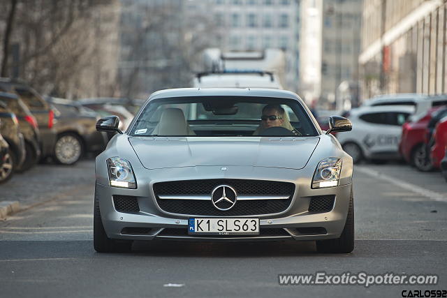 Mercedes SLS AMG spotted in Warsaw, Poland