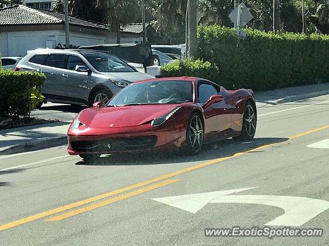 Ferrari 458 Italia spotted in Lauderdale Sea, Florida