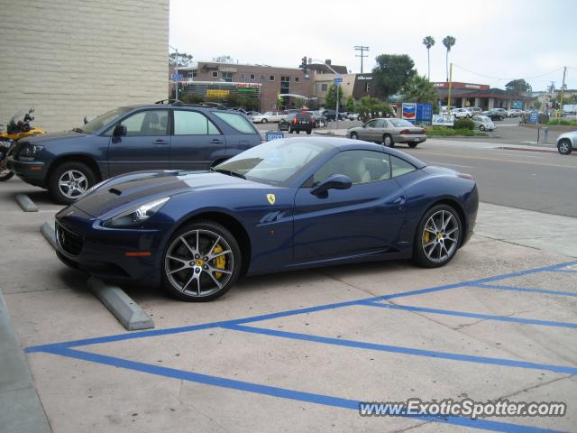 Ferrari California spotted in La Jolla, California