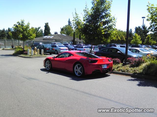 Ferrari 458 Italia spotted in Seattle, Washington