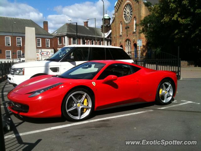 Ferrari 458 Italia spotted in Bromley, Kent, United Kingdom