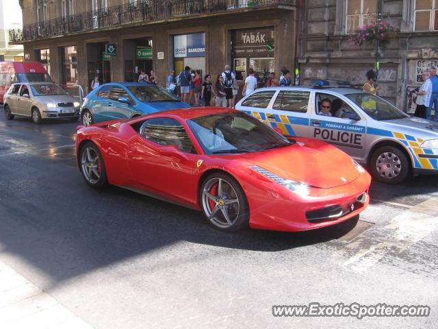 Ferrari 458 Italia spotted in Praha, Czech Republic