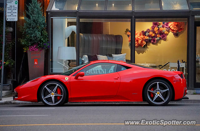 Ferrari 458 Italia spotted in Toronto, Canada