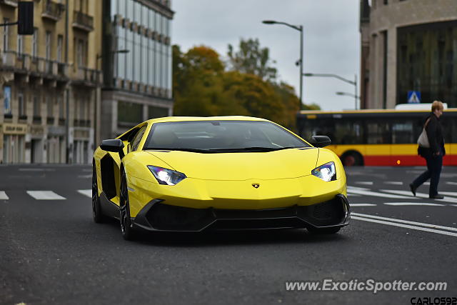 Lamborghini Aventador spotted in Warsaw, Poland