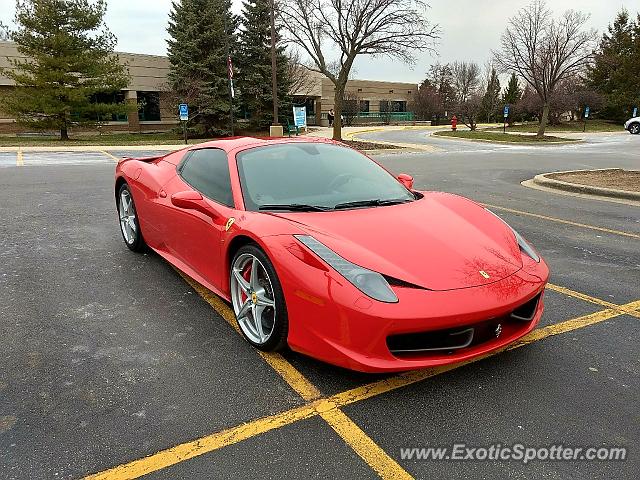 Ferrari 458 Italia spotted in Schaumburg, Illinois
