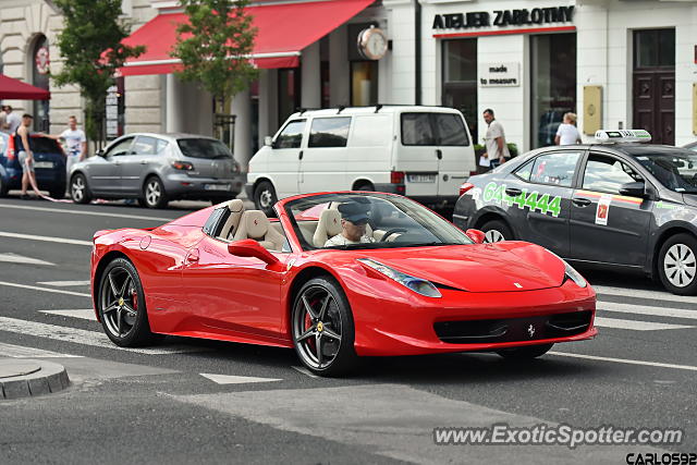 Ferrari 458 Italia spotted in Warsaw, Poland