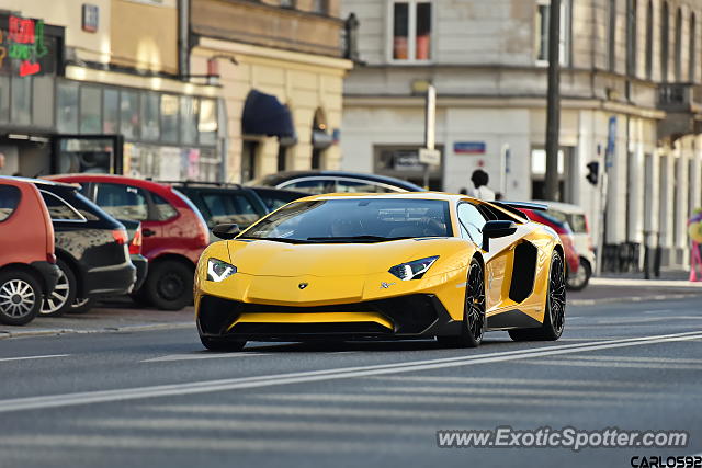 Lamborghini Aventador spotted in Warsaw, Poland