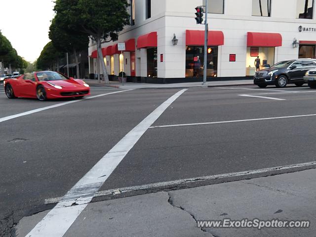 Ferrari 458 Italia spotted in Beverly Hills, California