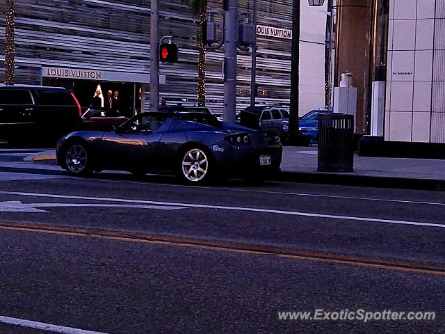 Tesla Roadster spotted in Beverly Hills, California