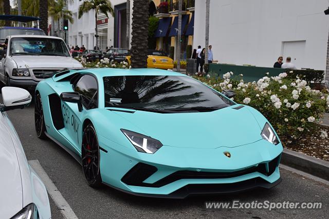 Lamborghini Aventador spotted in Beverly Hills, California