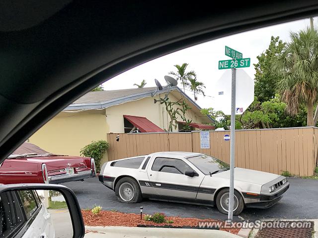 DeLorean DMC-12 spotted in Wilton Manors, Florida