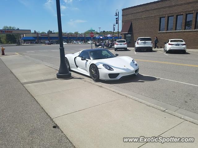 Porsche 918 Spyder spotted in Sauk Rapids, Minnesota