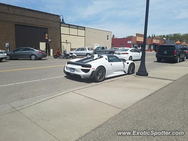 Porsche 918 Spyder spotted in Sauk Rapids, Minnesota