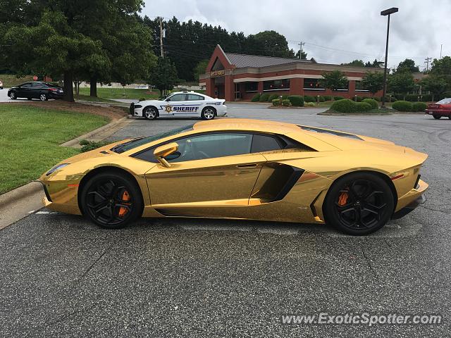 Lamborghini Aventador spotted in Greensboro, North Carolina