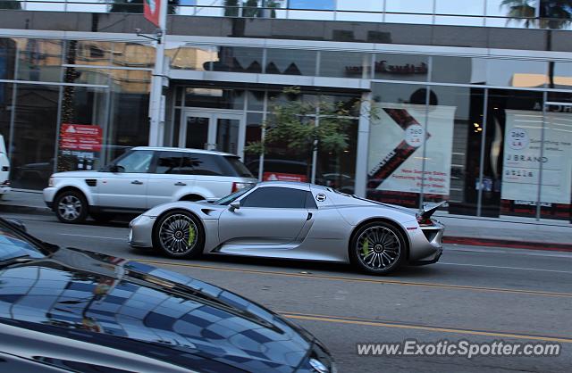 Porsche 918 Spyder spotted in Beverly Hills, California