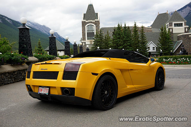 Lamborghini Gallardo spotted in Banff, Canada
