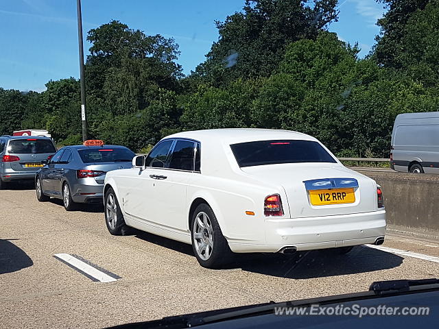 Rolls-Royce Phantom spotted in Heathrow, M25, United Kingdom