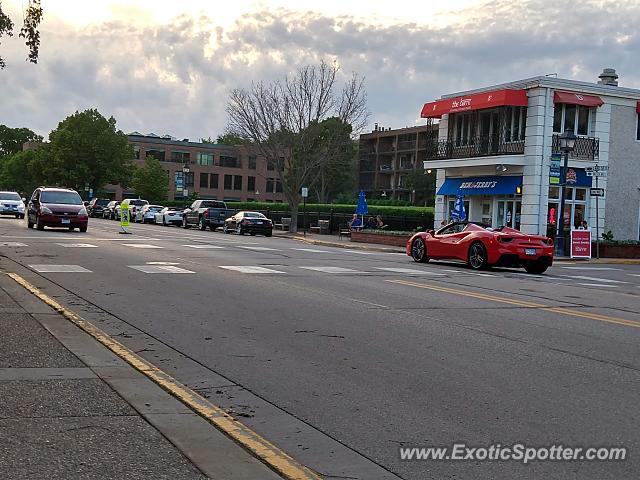 Ferrari 488 GTB spotted in Wayzata, Minnesota