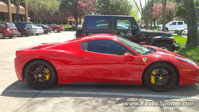 Ferrari 458 Italia spotted in St. Louis Park, Minnesota
