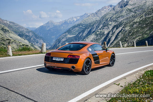 Audi R8 spotted in Grimselpass, Switzerland