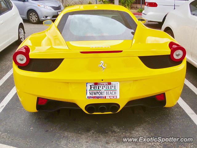 Ferrari 458 Italia spotted in Costa Mesa, California