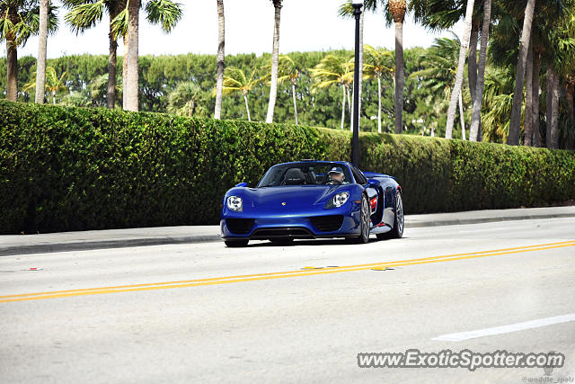 Porsche 918 Spyder spotted in Palm Beach, Florida