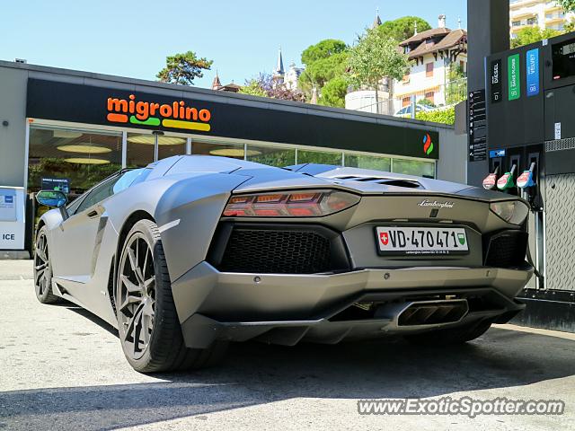 Lamborghini Aventador spotted in Montreux, Switzerland