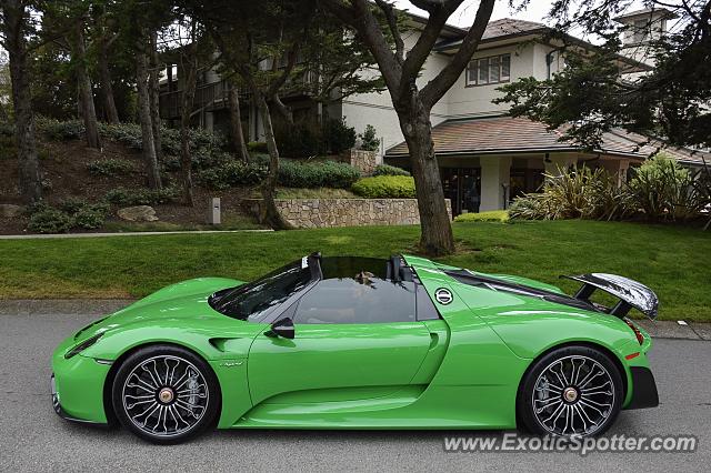 Porsche 918 Spyder spotted in Pebble Beach, California