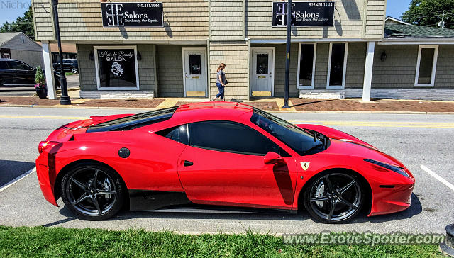 Ferrari 458 Italia spotted in Cary, North Carolina