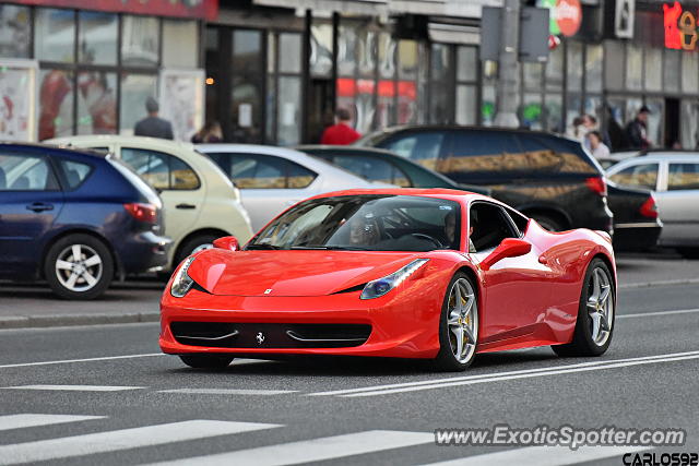 Ferrari 458 Italia spotted in Warsaw, Poland