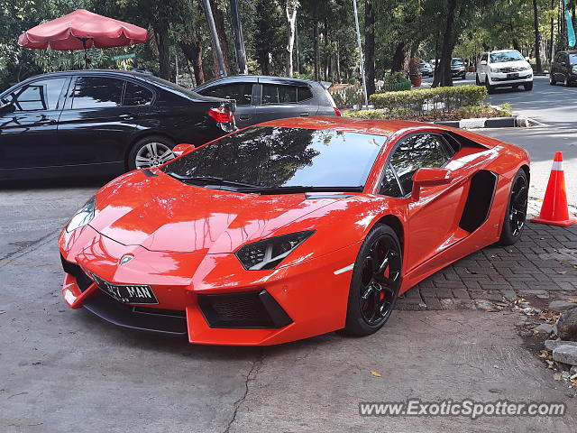 Lamborghini Aventador spotted in Jakarta, Indonesia