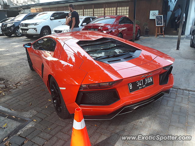 Lamborghini Aventador spotted in Jakarta, Indonesia