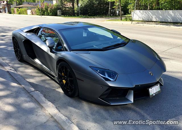 Lamborghini Aventador spotted in Winnipeg, Canada