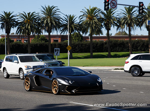 Lamborghini Aventador spotted in Newport Beach, California