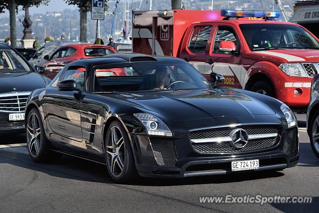 Mercedes SLS AMG spotted in Geneva, Switzerland