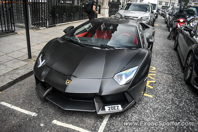 Lamborghini Aventador spotted in London, United Kingdom