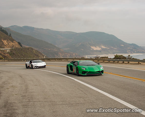 Lamborghini Aventador spotted in Big Sur, California