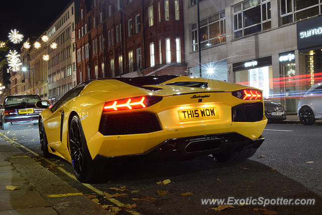 Lamborghini Aventador spotted in London, United Kingdom