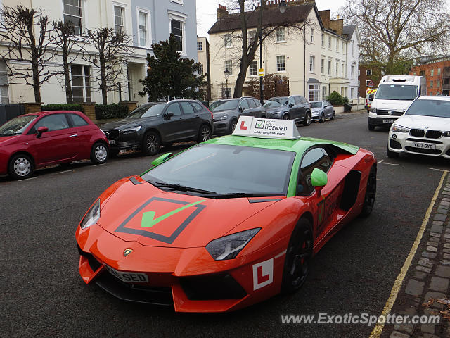 Lamborghini Aventador spotted in London, United Kingdom