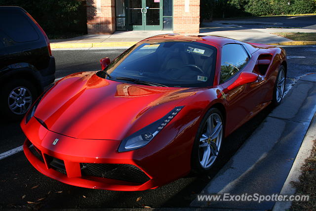 Ferrari 488 GTB spotted in Great falls, Virginia